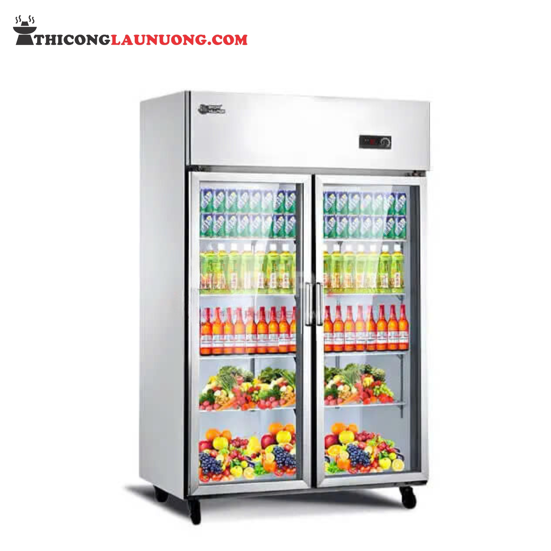 Tủ mát inox 2 cánh LC-1200CF