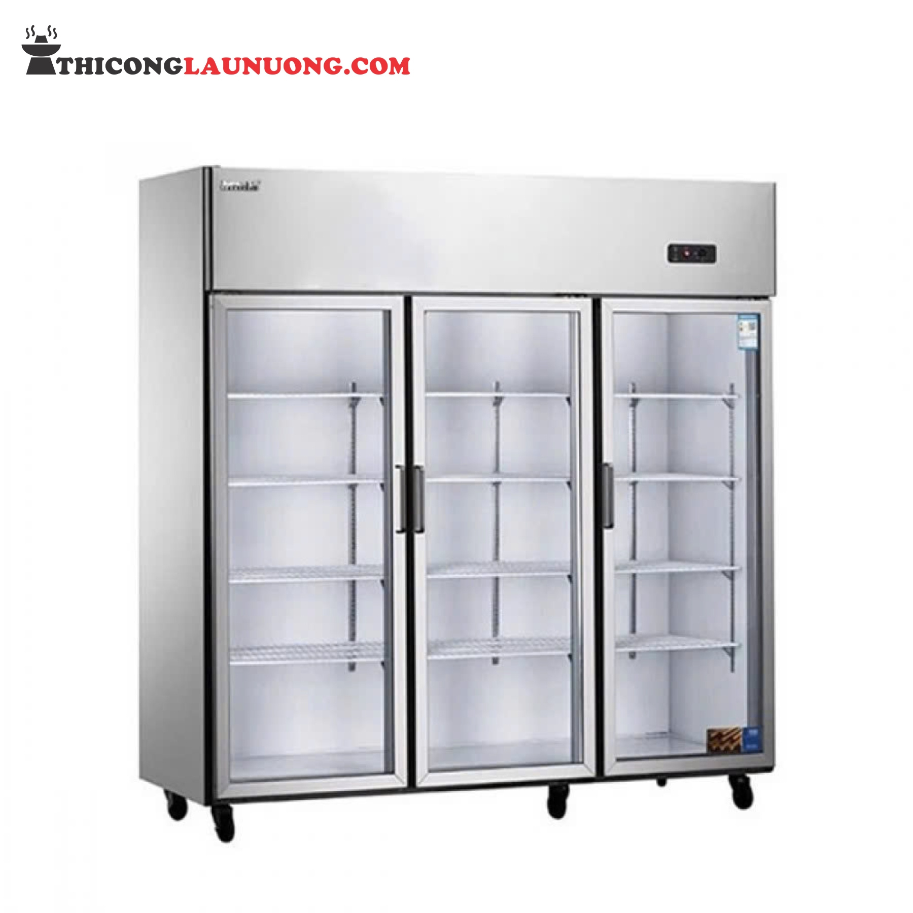 Tủ mát inox 3 cửa kính LC-1800CF