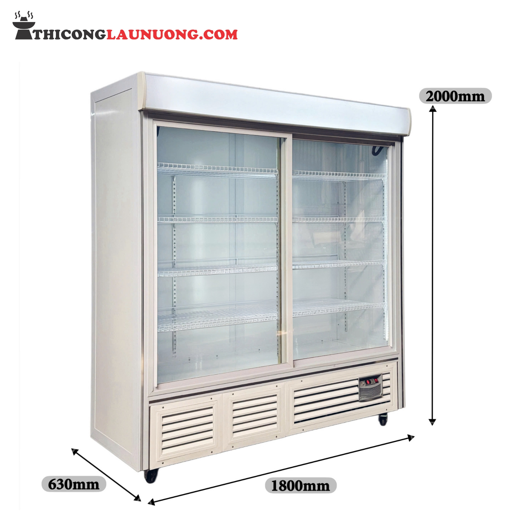 Tủ mát 2 cửa kính LC-1800L 