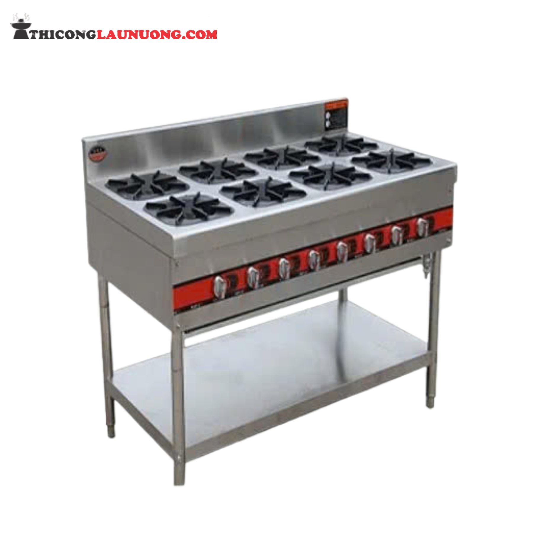 Bếp âu 8 họng inox 304