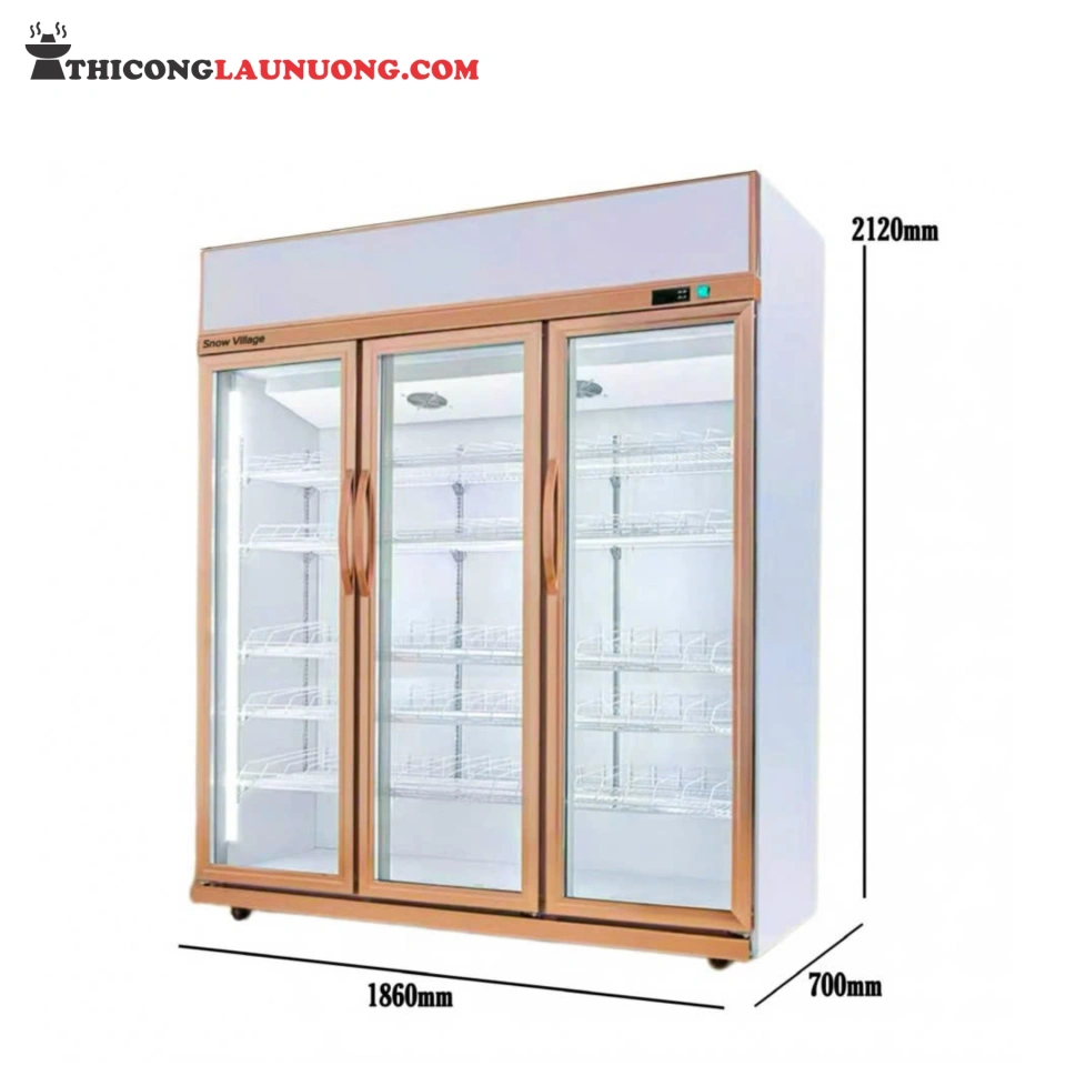 Tủ Mát 3 Cửa Kính Cao Cấp LC-1860FA