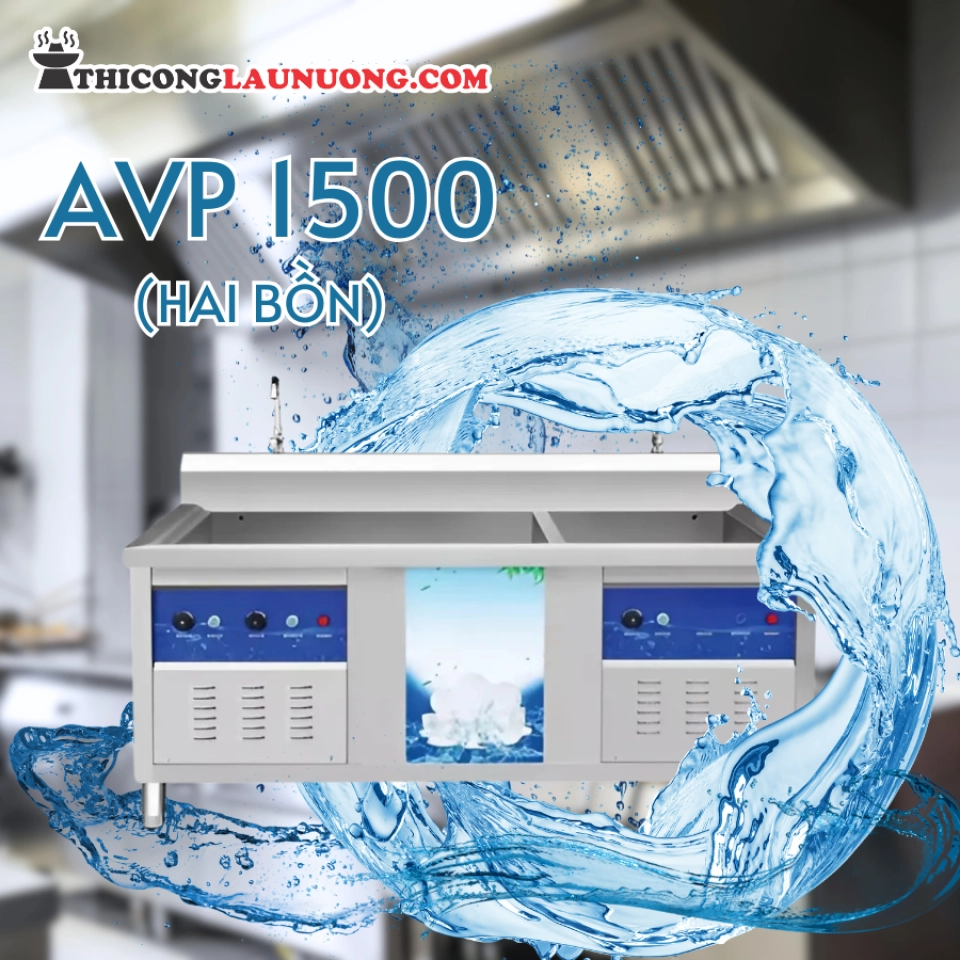 Máy Rửa Bát Siêu Âm Dishwasher - AVPĐ1500 HAI BỒN (RỬA và TRÁNG)