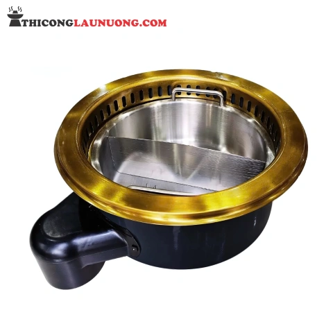 Nồi Lẩu Tròn 2 Ngăn D36 (Màu Vàng)